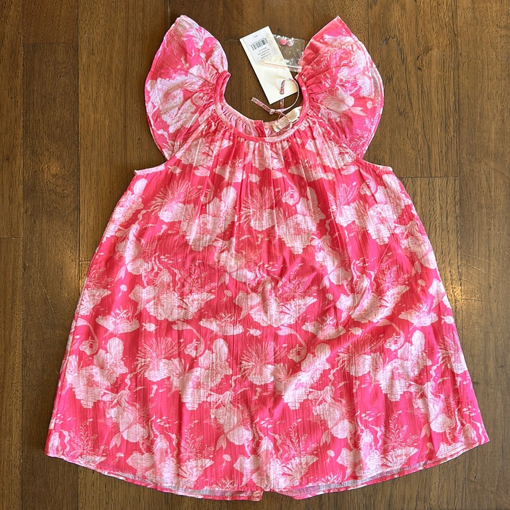 LoveShackFancy girls pink Lou dress, size 5-6 Y, never worn, new with tags.
